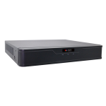16-Channel 1-Bay Mini Standalone NVR with Recording Throughput 64 Mbps