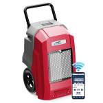 180 PPD Smart Wi-Fi Industrial Dehumidifier with Pump, Red image