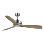 Boca Raton 52" Indoor / Outdoor Fan with LED Light Kit, Brushed Nickel with Light Drift Wood Blades image