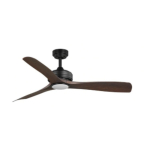 Boca Raton 52" Indoor / Outdoor Fan with LED Light Kit, Matte Black with Dark Brown Blades image