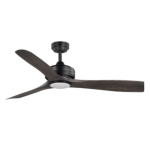Boca Raton 52" Indoor / Outdoor Fan with LED Light Kit, Matte Black with Dark Drift Wood Blades image
