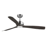 Boca Raton 60" Indoor / Outdoor Fan with LED Light Kit, Brushed Nickel with Dark Driftwood Blades image