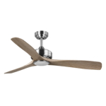 Boca Raton 60" Indoor / Outdoor Fan with LED Light Kit, Brushed Nickel with Light Driftwood Blades image