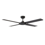 Laritza 56" Indoor / Outdoor Fan ABS Blades No Light Kit, Matte Black image