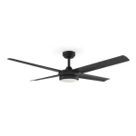 Laritza 56" Indoor / Outdoor Fan ABS Blades with LED Light Kit, Matte Black image