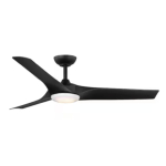 Gossamer 52" Indoor Fan with Light Kit and Remote Control, Matte Black image