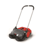 21" Deluxe Triple Brush Push Power Sweeper, 5.3 Gallon Debris Container, Brush Height Adjustment image