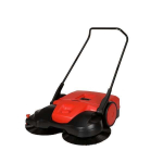 38" Deluxe Triple Brush Push Power Sweeper, 13.2 Gallon Debris Container, Brush Height Adjustment image