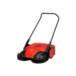 31" Battery Powered Triple Brush Push Power Sweeper, 13.2 Gallon Debris Container, Brush Height Adjustment image