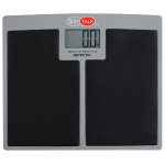 Talking Home Health Scale, 550 lb x 0.1 lb / 250 kg x 0.1 kg, Black Rubber Mat image