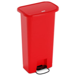 Waste Mate Plastic Waste Receptacle, 13 Gallon, Red image