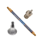 316 Stainless Steel Atto Super Air Nozzle, M4x0.5 x 1/8 MNPT with 12" Stay Set Hose and Magnetic Base image