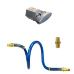 1" 316 Stainless Steel Flat Super Air Nozzle with 11" Stay Set Hose image