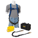 General Fall Protection Kit with Universal Harness with Tongue Buckle Leg Straps image