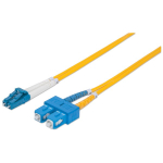 Fiber Optic Patch Cable, Duplex, Single-Mode, LC/SC, 9/125, OS2, 3.0 m (10.0 ft.), Yellow image