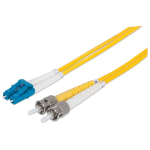 Fiber Optic Patch Cable, Duplex, Single-Mode, LC/ST, 9/125, OS2, 10.0 m (33.0 ft.), Yellow image