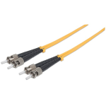 Fiber Optic Patch Cable, Duplex, Single-Mode, ST/ST, 9/125, OS2, 10 m (30 ft.), Yellow image