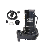 Contractor Series 1/2 HP Sump Pump with Piggyback Tethered Switch, 115V, 1725 RPM image