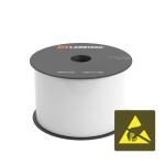 Electrostatic Discharge (ESD) Label Tape 3"x50', White image