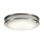 DAWN 12" Double Ring Flush Mount, Brushed Nickel image