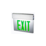 LED Double Sided EDGE-Lit Emergency "Exit" Sign Green, 120 / 277V image