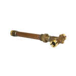 1" Brass Tank Tee - 16" Long, 3/4" Drain Hole (No Lead) with Union image