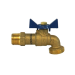 1/2" Brass Boiler Drain Valve with Hose Bibb No-Lead 1/4 Turn image