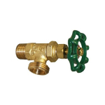 1/2" MIP Brass (No Lead) Boiler Drain Valve with Hose Barb and Stuffing Box (3/4" Hose Thread Outlet) image