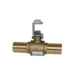 1" Insert No-Lead Brass Ball Valve Curb Stop with Custom Handle image