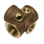 1" Compact Brass Tank Tee, 1/2" Drain, 2.5" Long image