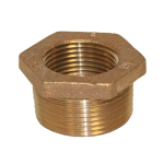 1-1/4" x 1" Bronze Hex Bushing, No Lead image