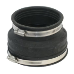 4" x 5" Calder Coupling with Rubber Coupling, Stainless Steel Clamps and Steel Washer image