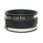 5" x 6" Calder Coupling with Rubber Coupling and Stainless Steel Clamps image