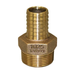 1" x 1-1/4" Light Duty No-Lead Bronze Male Adapter with Hex image