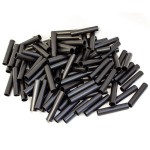 1/2" x 3" Economy Extra Heavy Black Tubing, Pre-Cut, 10-12-14 Gauge, Pack of 100 image