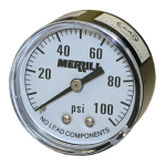 0-100 PSI - 2" Dial Pressure Gauge (2# Increments, 1/8" NTP - Back Mount) Steel Case image