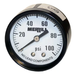 0-100 PSI - 2" Dial Pressure Gauge (2# Increments, 1/4" NTP - Back Mount) Steel Case image