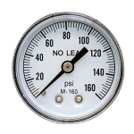 0-160 PSI - 2" Dial Pressure Gauge, 1/4" NTP - Back Mount image