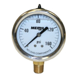 0-160 PSI - 2-1/2" Dial 300 Series Liquid Filled Stainless Steel Pressure Gauge image