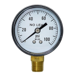 0-100 PSI - 2" Dial Pressure Gauge 2 Increments, 1/4" NTP - Lower Male image