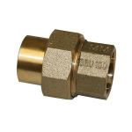 1" Solder No-Lead Brass Union image