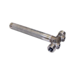 1" All Cast 304 Stainless Steel Tank Tee, 1/2" Drains, 11" Long image