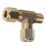 Brass Branch Tee (2) 1/4 OD Tube x 1/8 MPT image