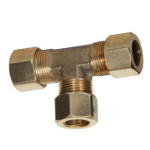 1/4 OD Tube Brass Branch Tee image
