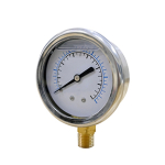 1-1/2 Liquid Filled Gauge 0-30 PSI Lower Mount SS Case 1/8 MPT image