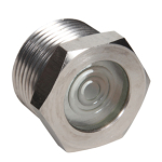 Sight Glass w/Bullseye Glass 1" MPT Nickel-Plated Carbon Steel image
