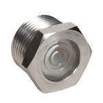 Sight Glass w/ Bullseye Glass 1-1/2 MPT Carbon Steel Nickel-Plated image