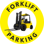 16" Forklift Parking Floor Sign image