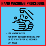 16" Hand Washing Instructions Floor Sign image
