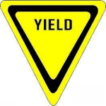 16" Yield Floor Sign image